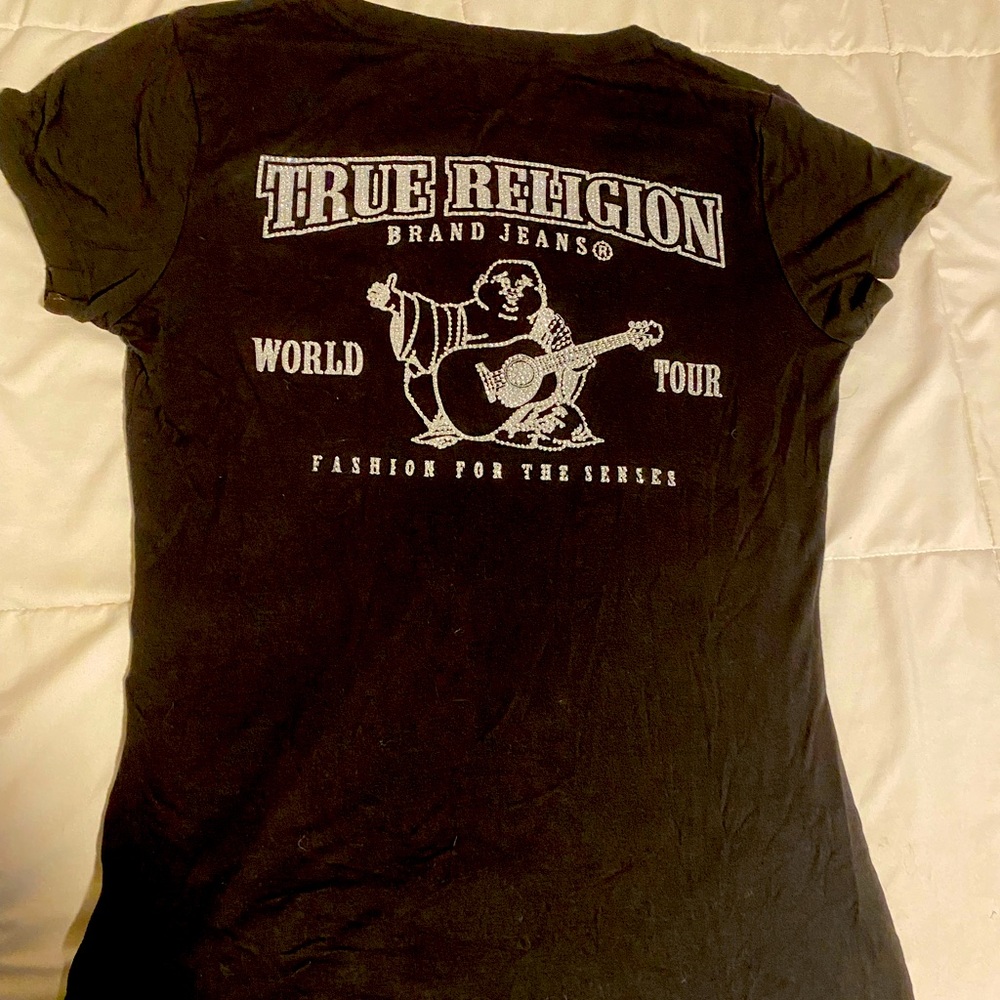 True religion rinestone sparkly shirt. Bejeweled shirt. Name brand true religion